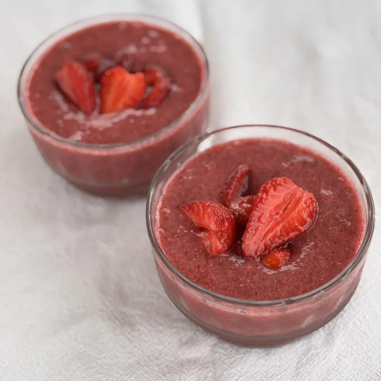 postrecito de frutilla y chía, fácil, sin tacc y vegano