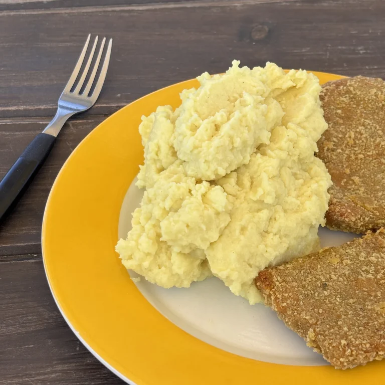 puré de papas cremoso basado en plantas
