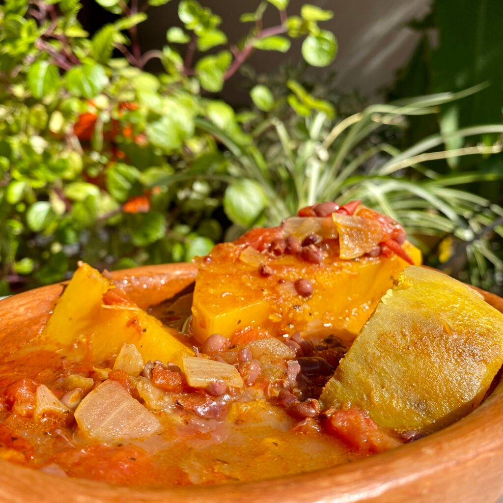 estofado veggie con porotos aduki