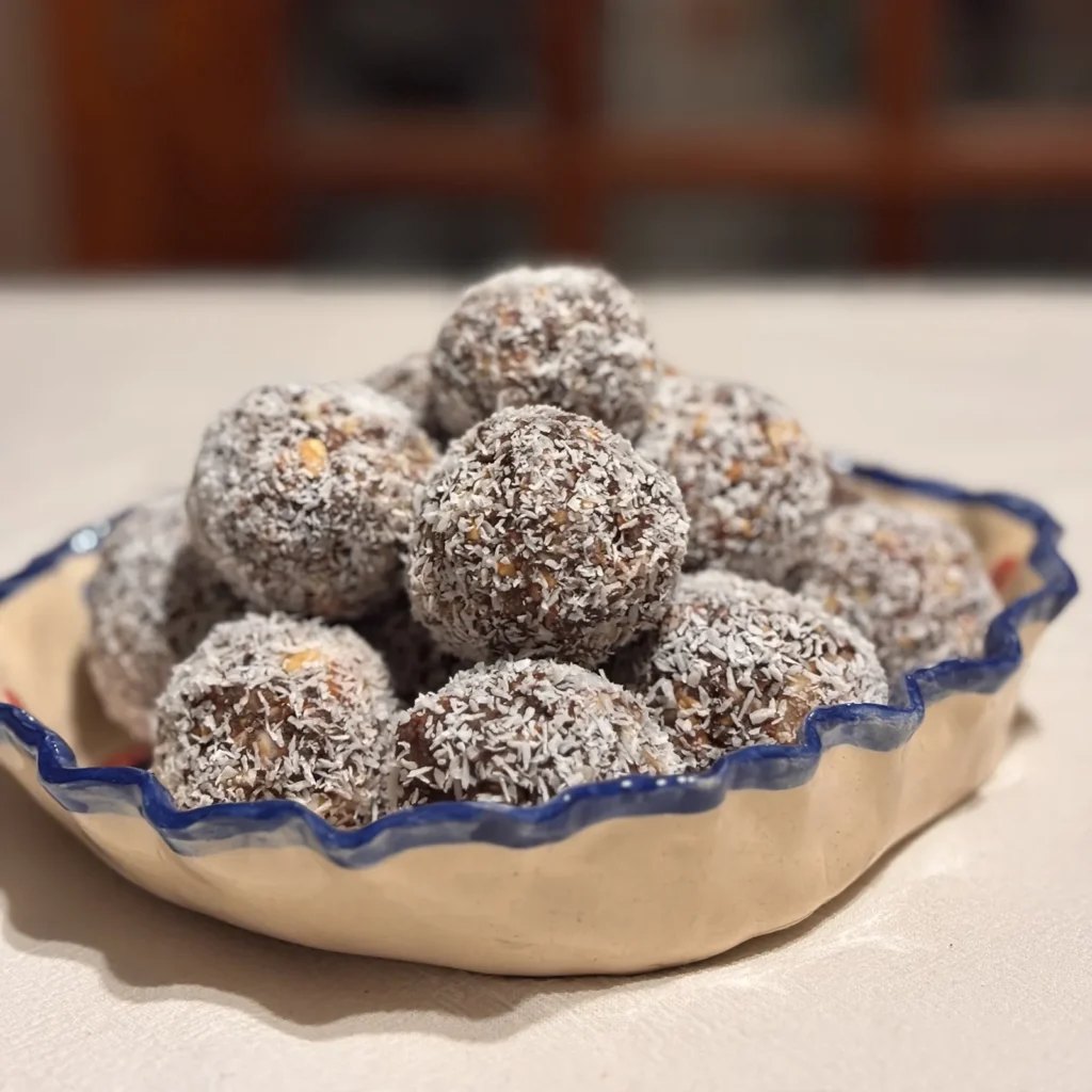 trufas de frutos secos y cacao